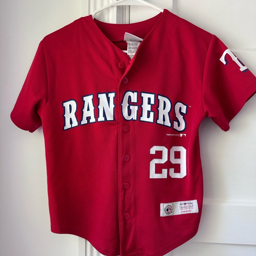 Authentic Rangers Jersey #29 Beltre, size kids M/8